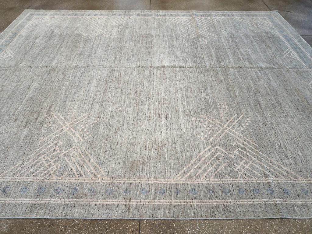 Hand-Knotted Modern East Turkestan Khotan Room Size Carpet For Sale