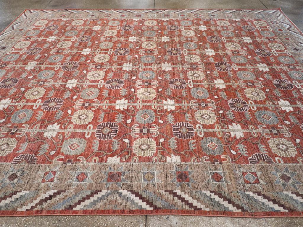 Annodato a mano Tappeto moderno East Turkestan Khotan Dimensione Camera in vendita