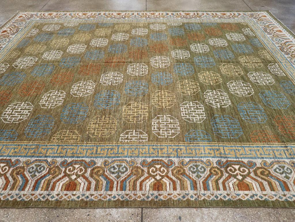Tapis Khotan moderne du Turkestan oriental Neuf - En vente à New York, NY