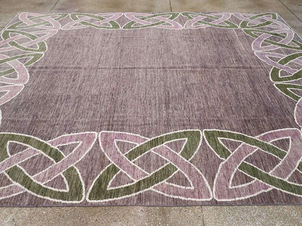 Hand-Knotted Modern East Turkestan Khotan Room Size Carpet For Sale