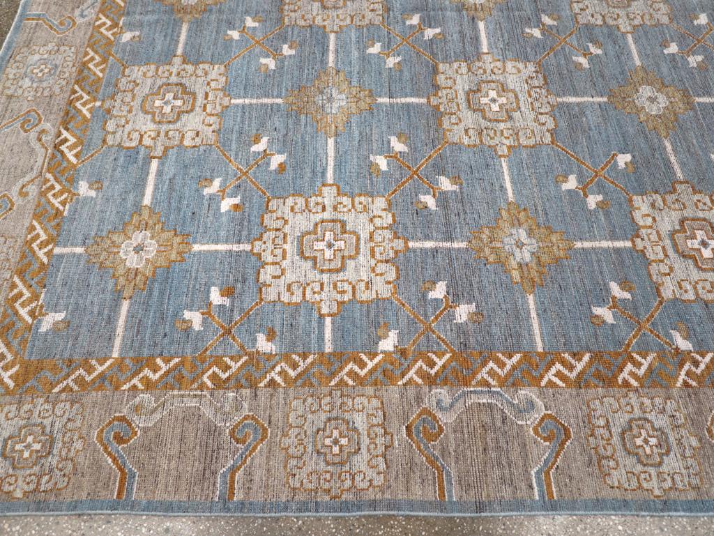 Modern East Turkestan Khotan Room Size Carpet In New Condition For Sale In New York, NY