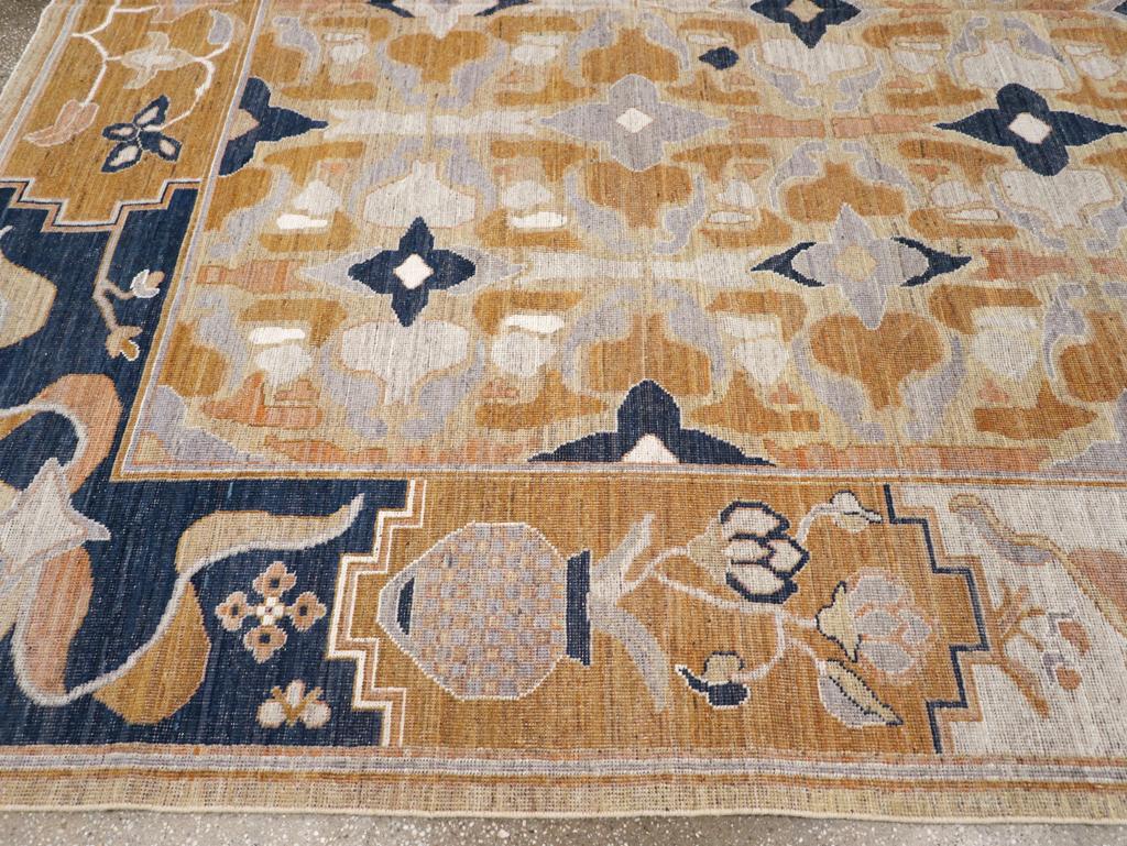 Modern East Turkestan Khotan Room Size Carpet In New Condition For Sale In New York, NY
