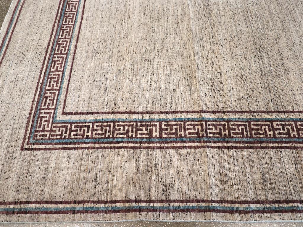 Annodato a mano Tappeto moderno East Turkestan Khotan Dimensione Camera in vendita