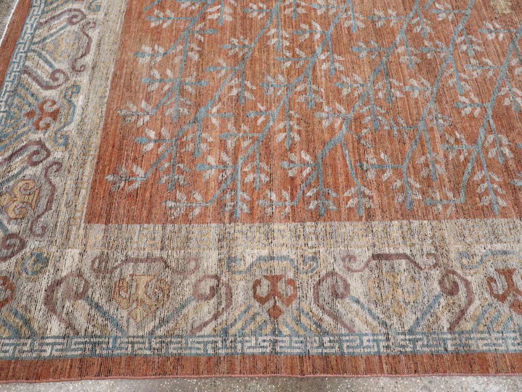 Modern East Turkestan Khotan Room Size Carpet In New Condition For Sale In New York, NY