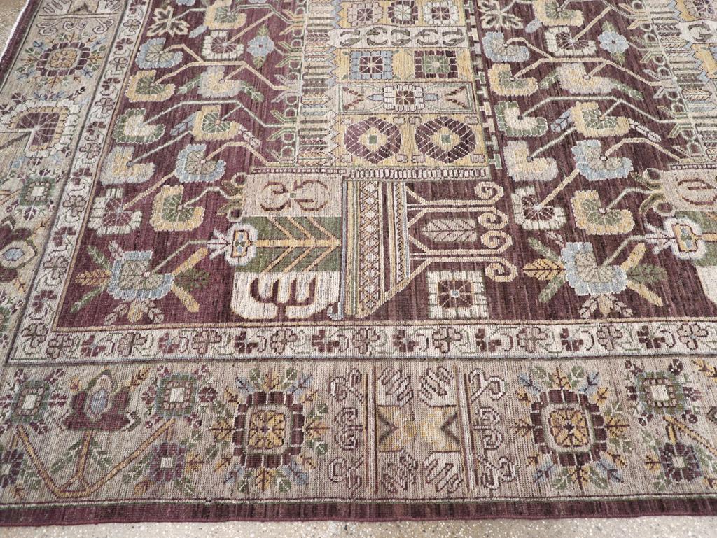 Alfombra moderna del Turquestán Oriental Khotan Tamaño de la habitación Anudado a mano en venta