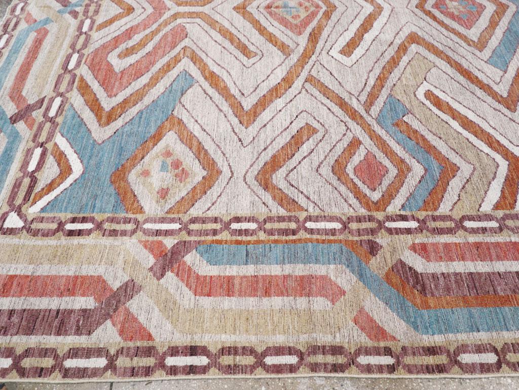 Modern East Turkestan Khotan Room Size Carpet In New Condition For Sale In New York, NY