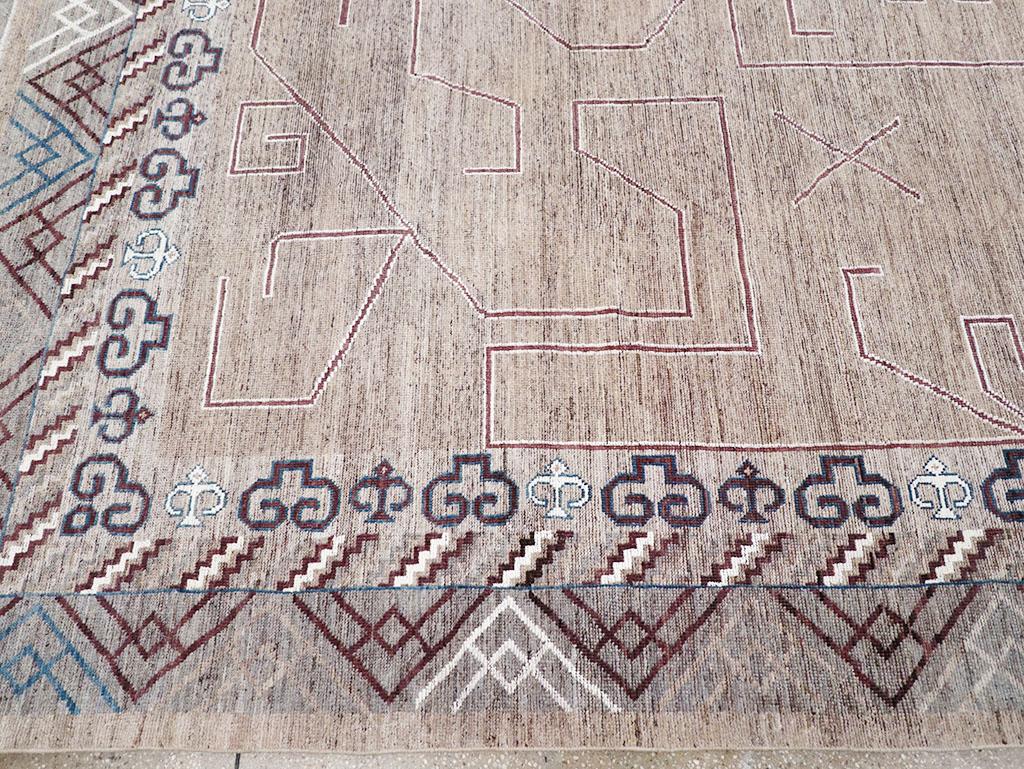 XXIe siècle et contemporain Tapis Khotan moderne du Turkestan oriental en vente
