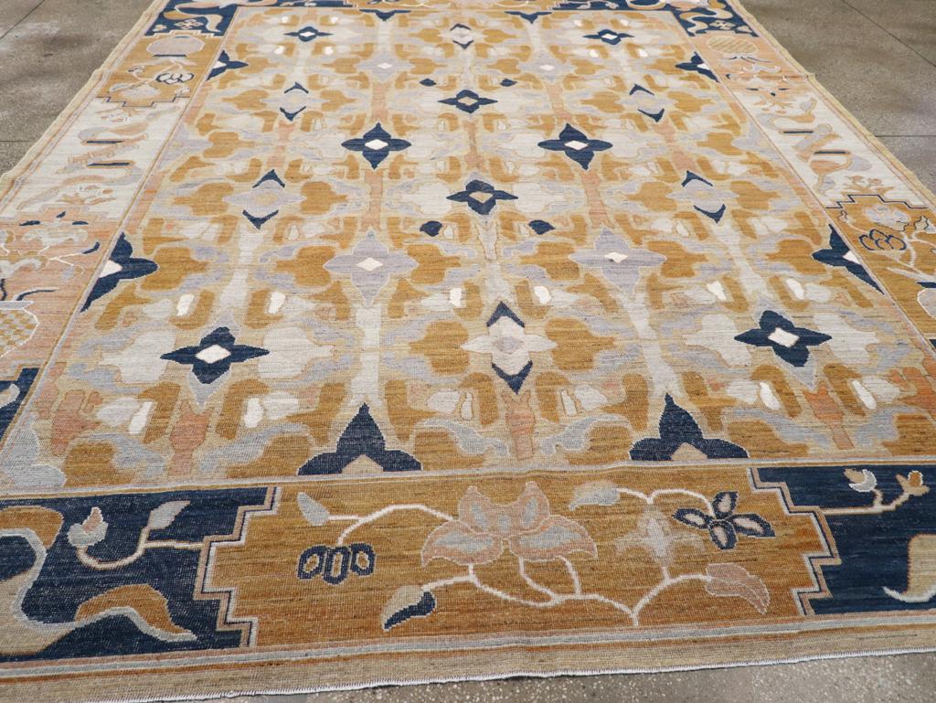 Contemporary Modern East Turkestan Khotan Room Size Carpet For Sale