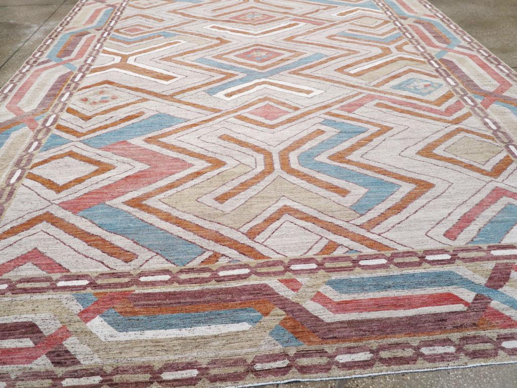 Contemporary Modern East Turkestan Khotan Room Size Carpet For Sale