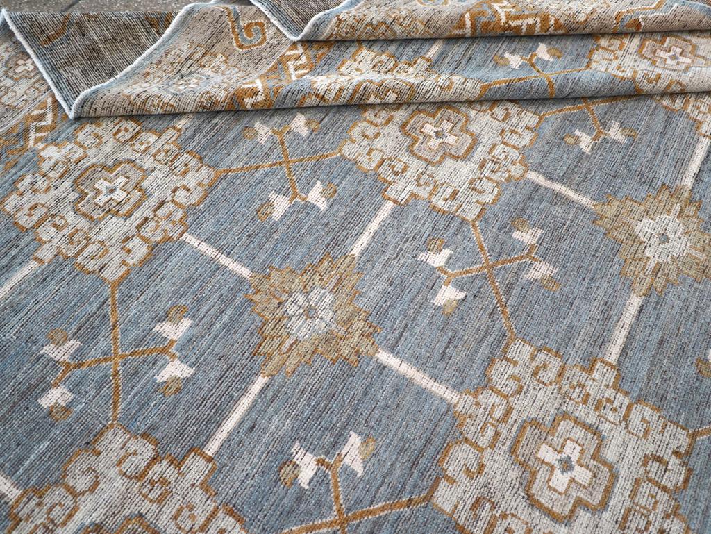 Wool Modern East Turkestan Khotan Room Size Carpet For Sale