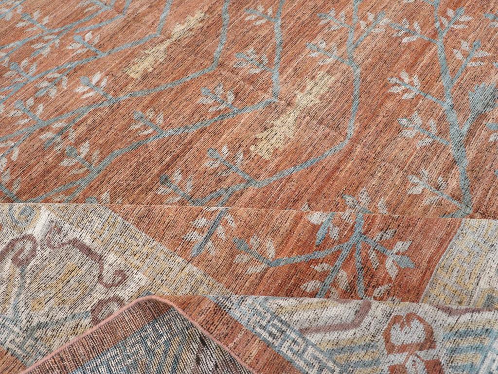 Wool Modern East Turkestan Khotan Room Size Carpet For Sale