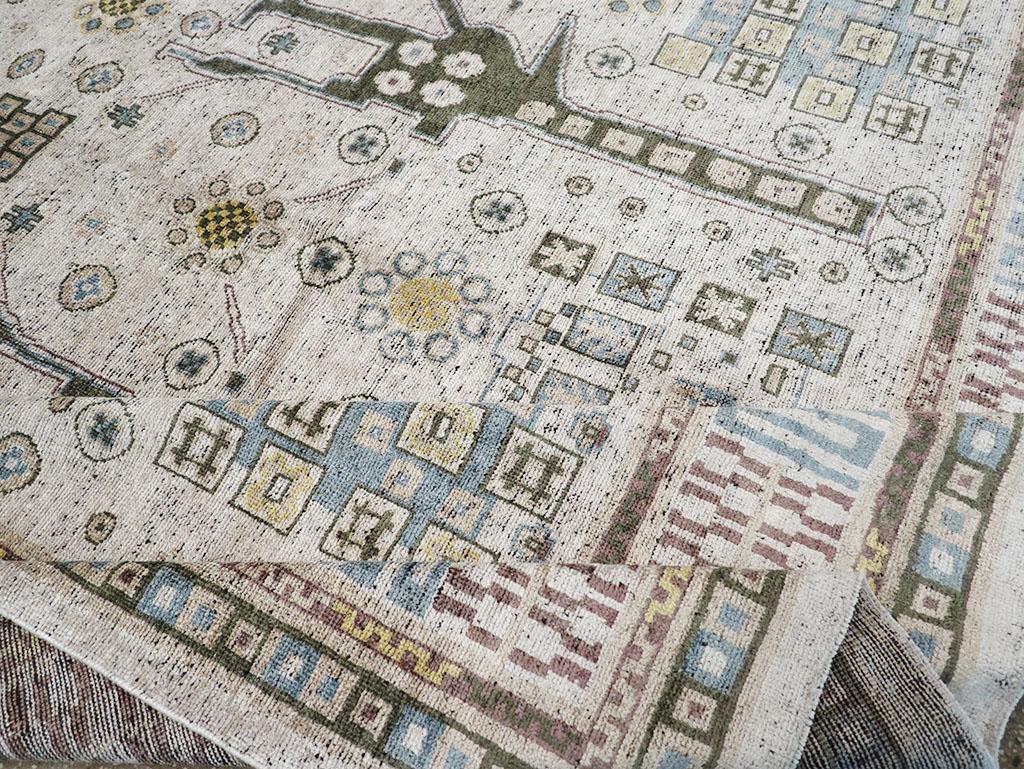 Silk Modern East Turkestan Khotan Room Size Carpet For Sale
