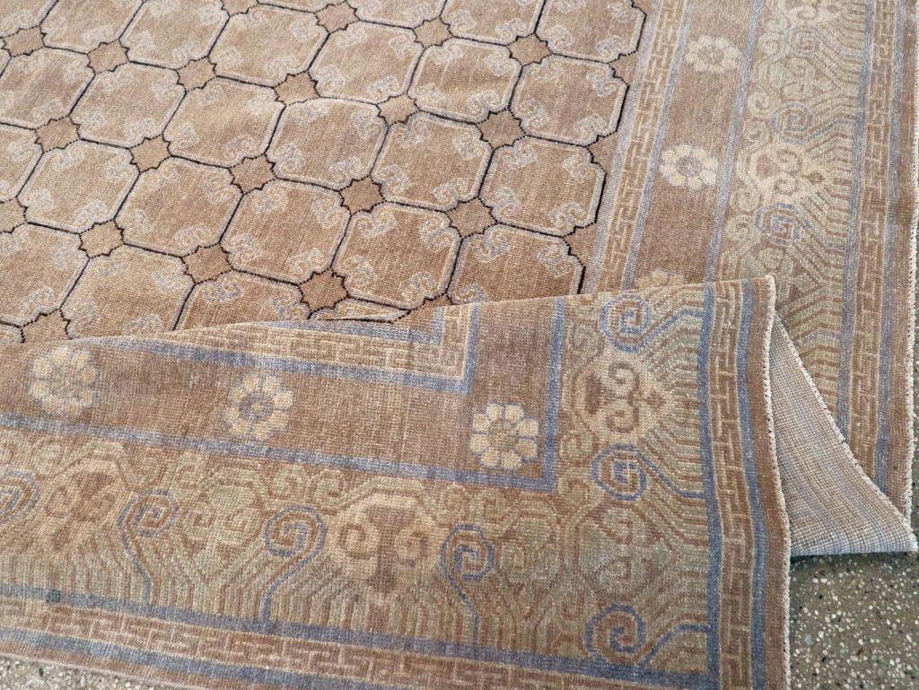 Wool Modern East Turkestan Khotan Room Size Carpet For Sale