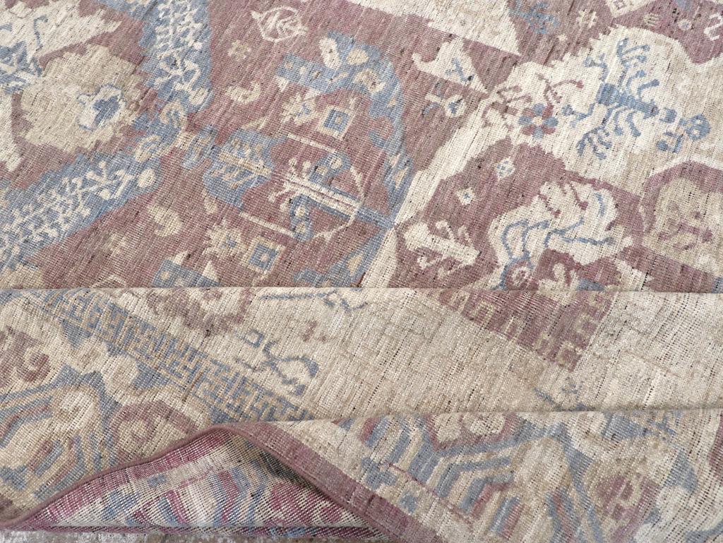 Wool Modern East Turkestan Khotan Room Size Carpet For Sale