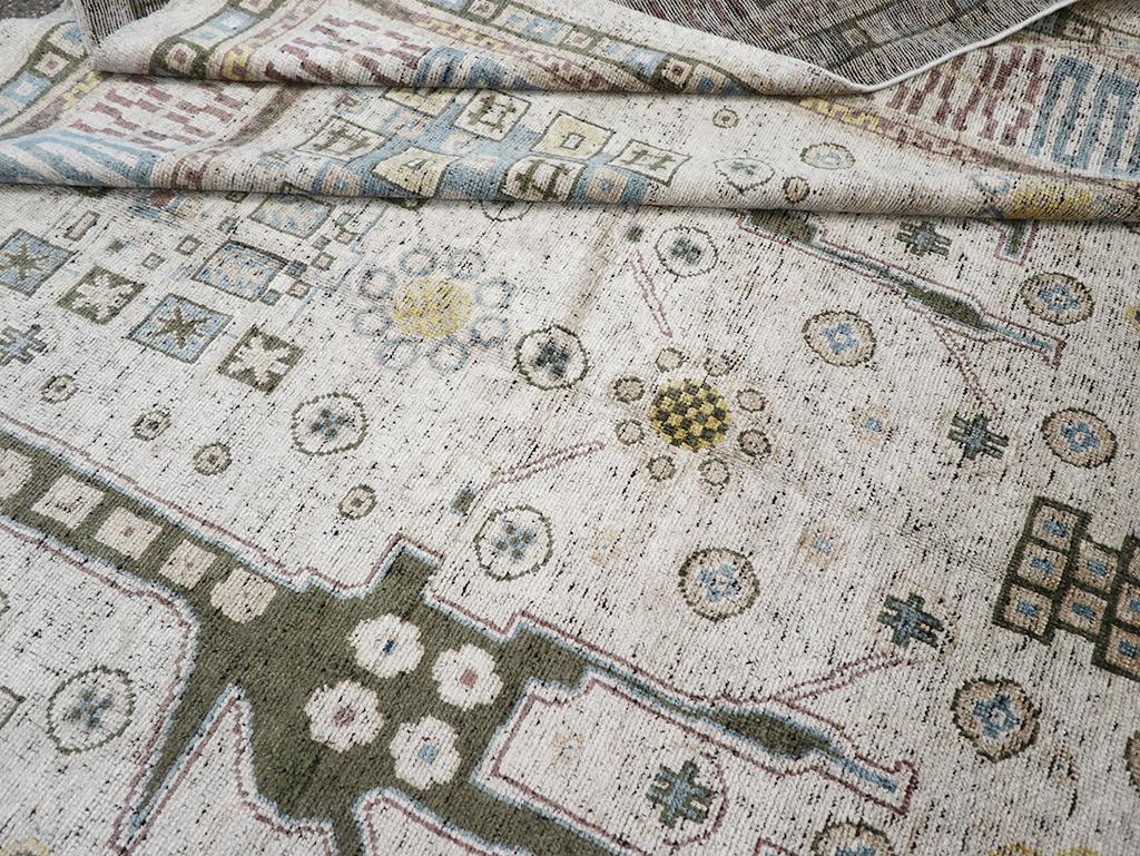 Modern East Turkestan Khotan Room Size Carpet For Sale 1