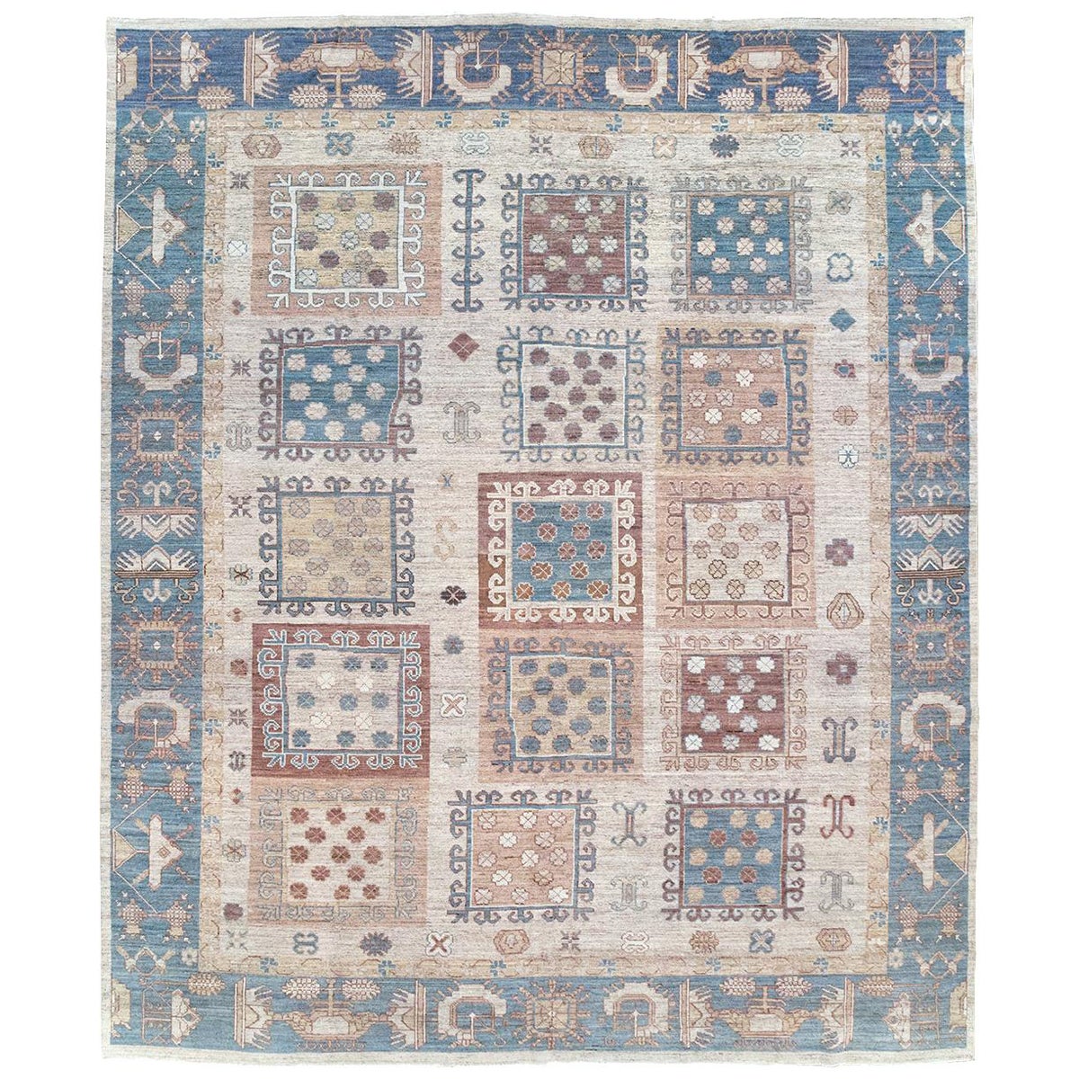 Tapis Khotan moderne du Turkestan oriental