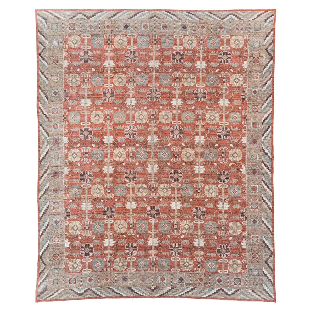 Tapis Khotan moderne du Turkestan oriental