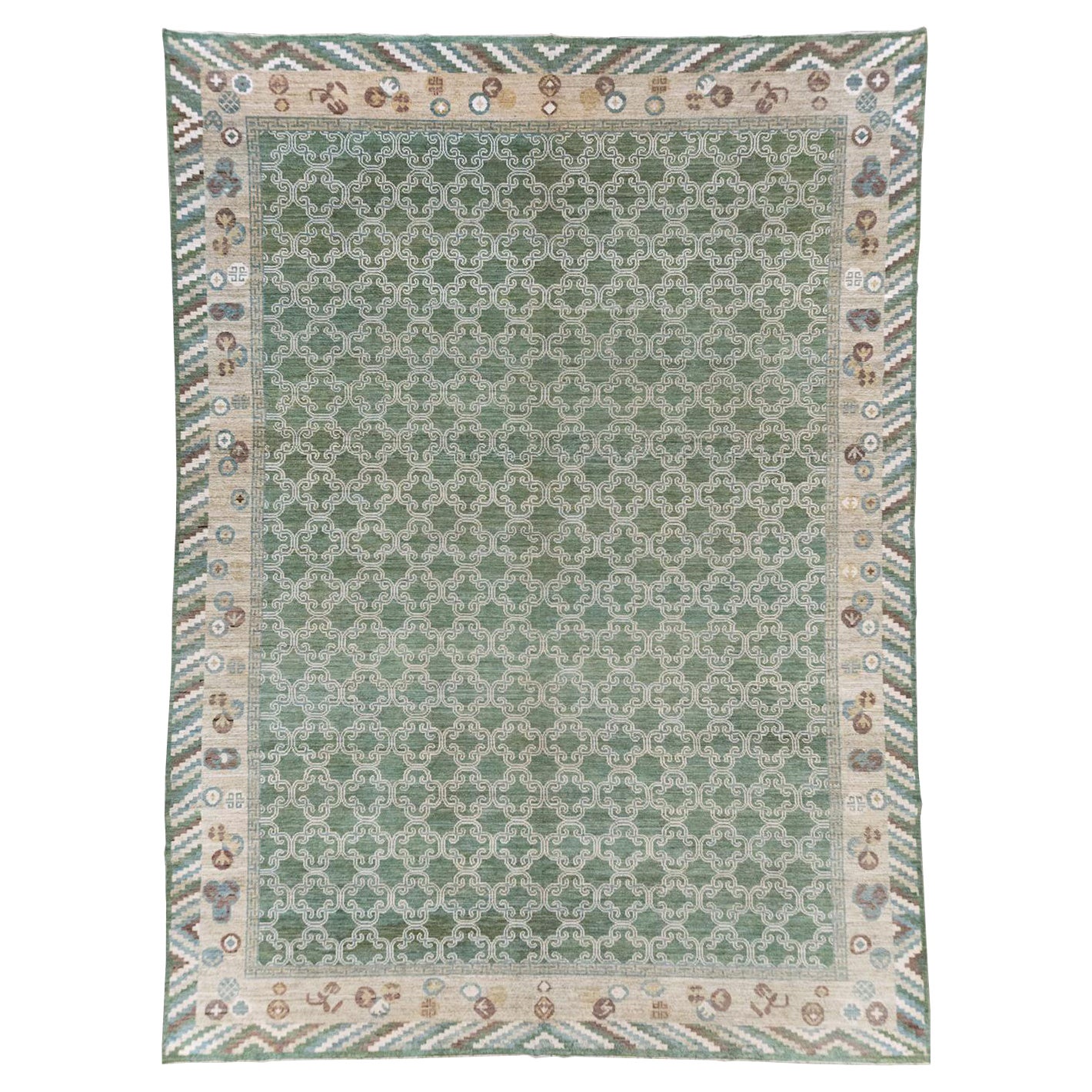Tapis Khotan moderne du Turkestan oriental