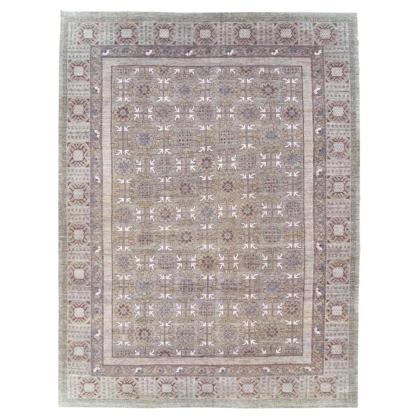 Tapis Khotan moderne du Turkestan oriental