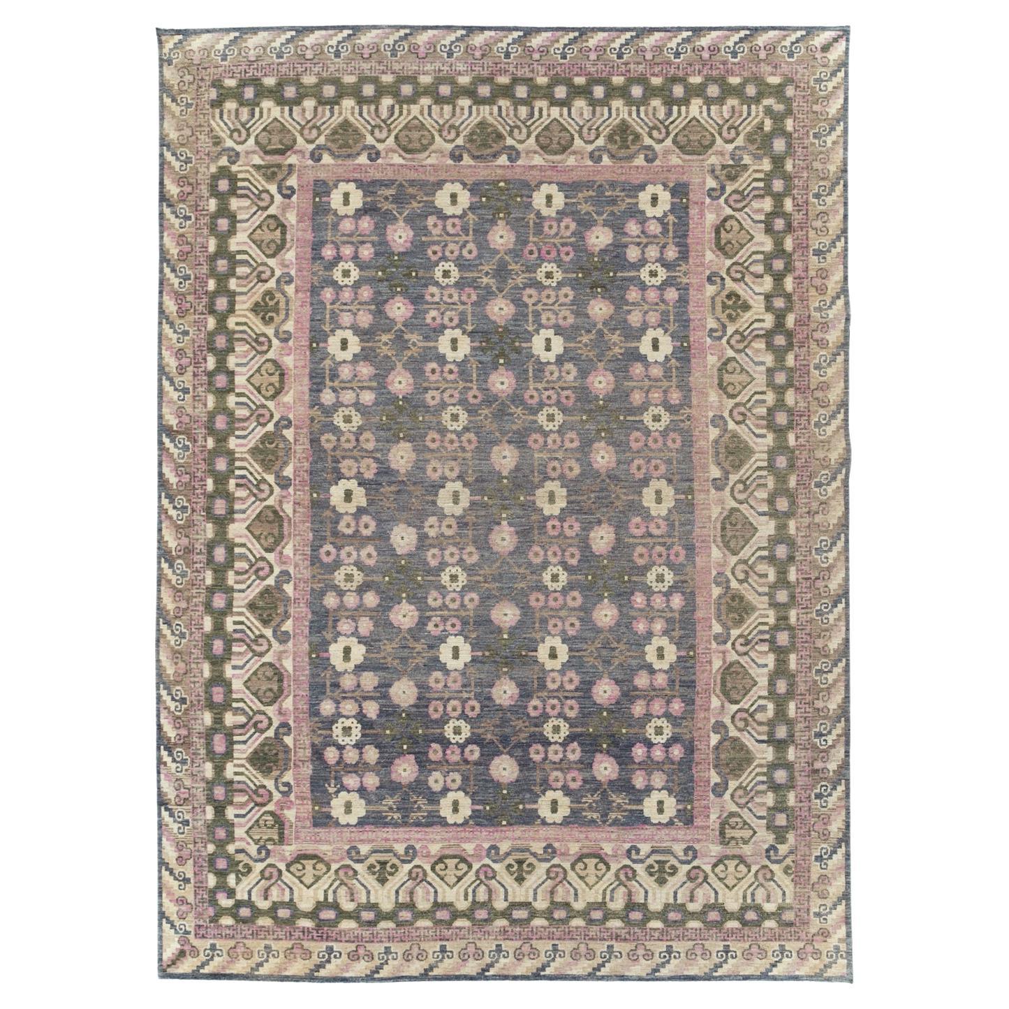 Alfombra moderna del Turquestán Oriental Khotan Tamaño de la habitación