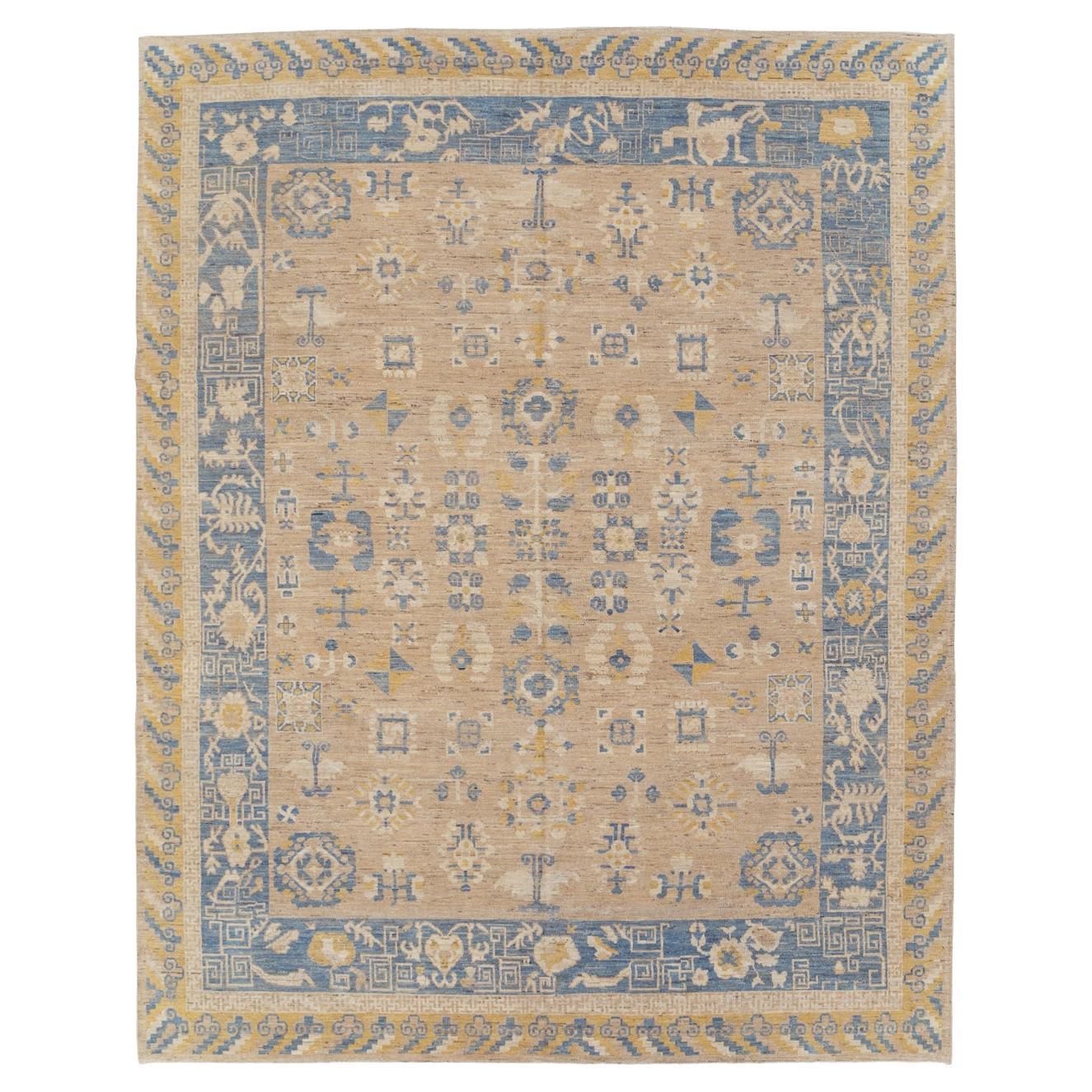 Modern East Turkestan Khotan Room Size Carpet