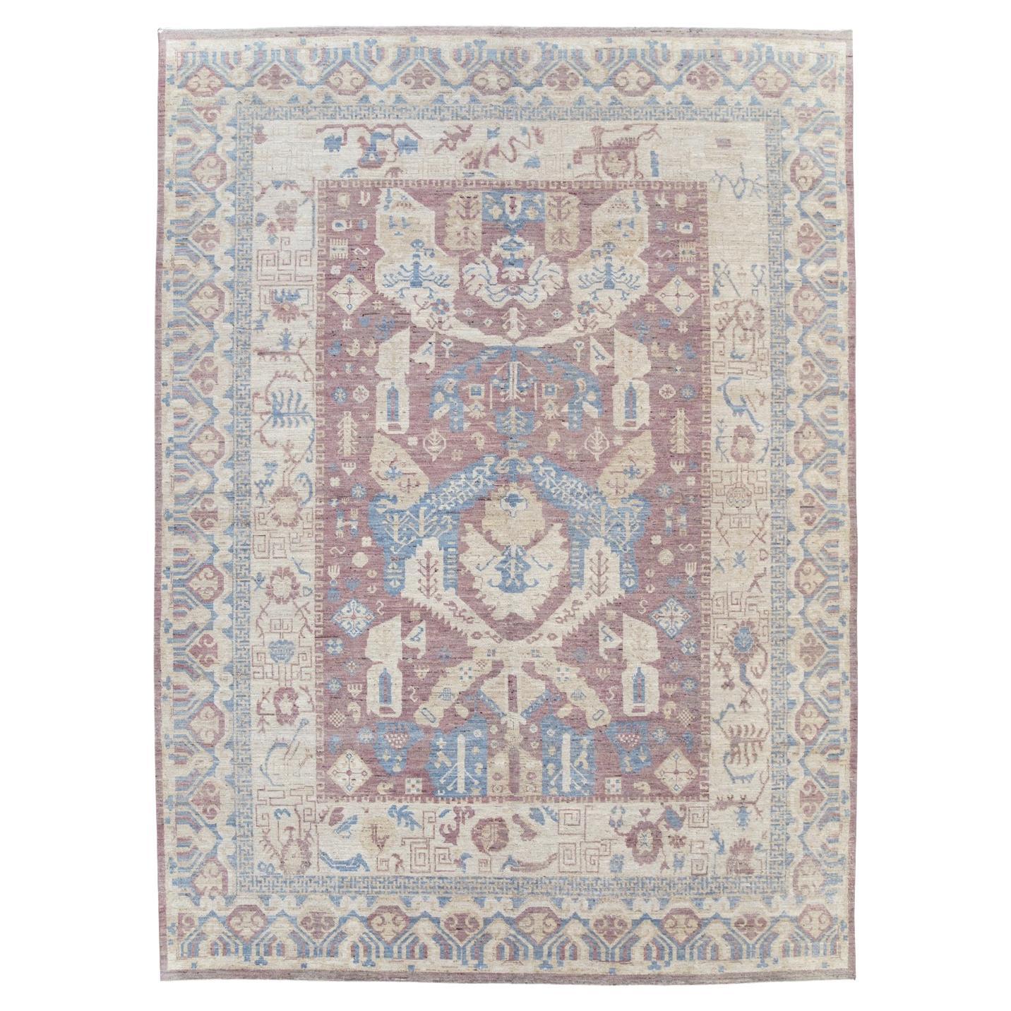Tapis Khotan moderne du Turkestan oriental