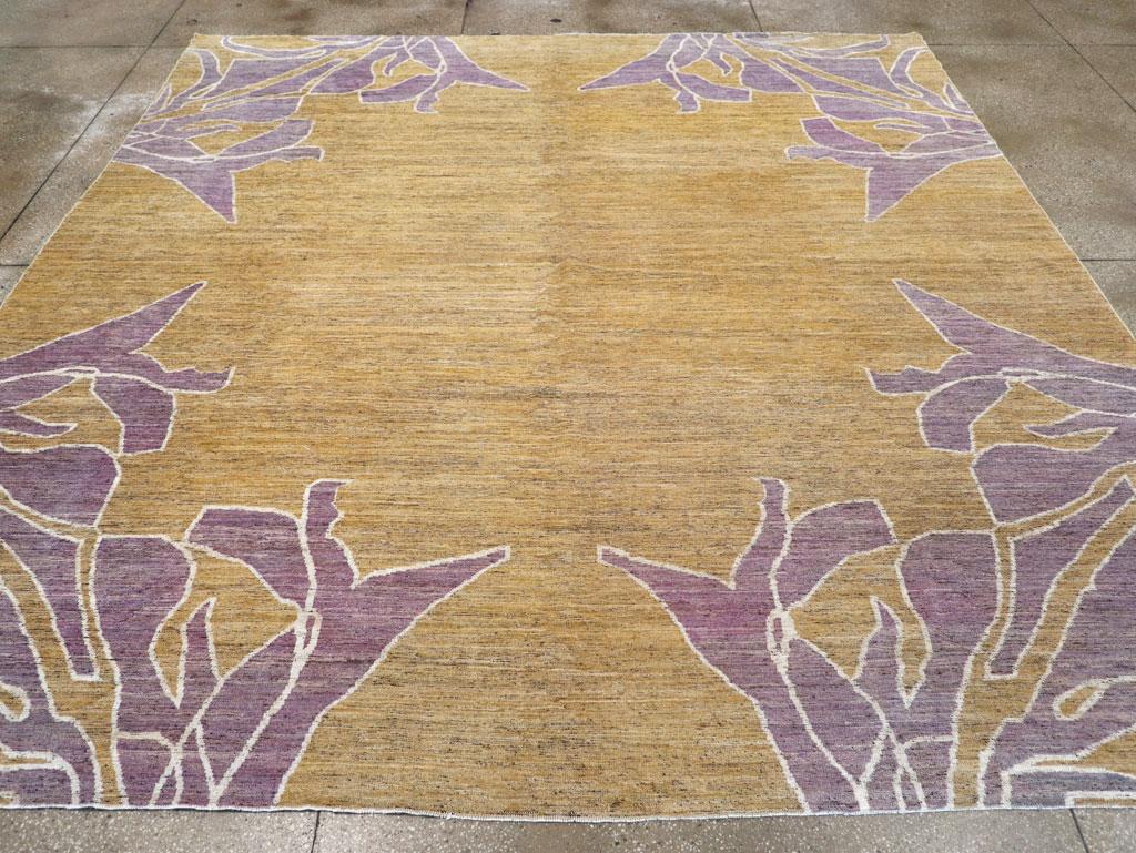 A modern East Turkestan Khotan room size carpet handmade during the 21st century.

Measures: 11' 5