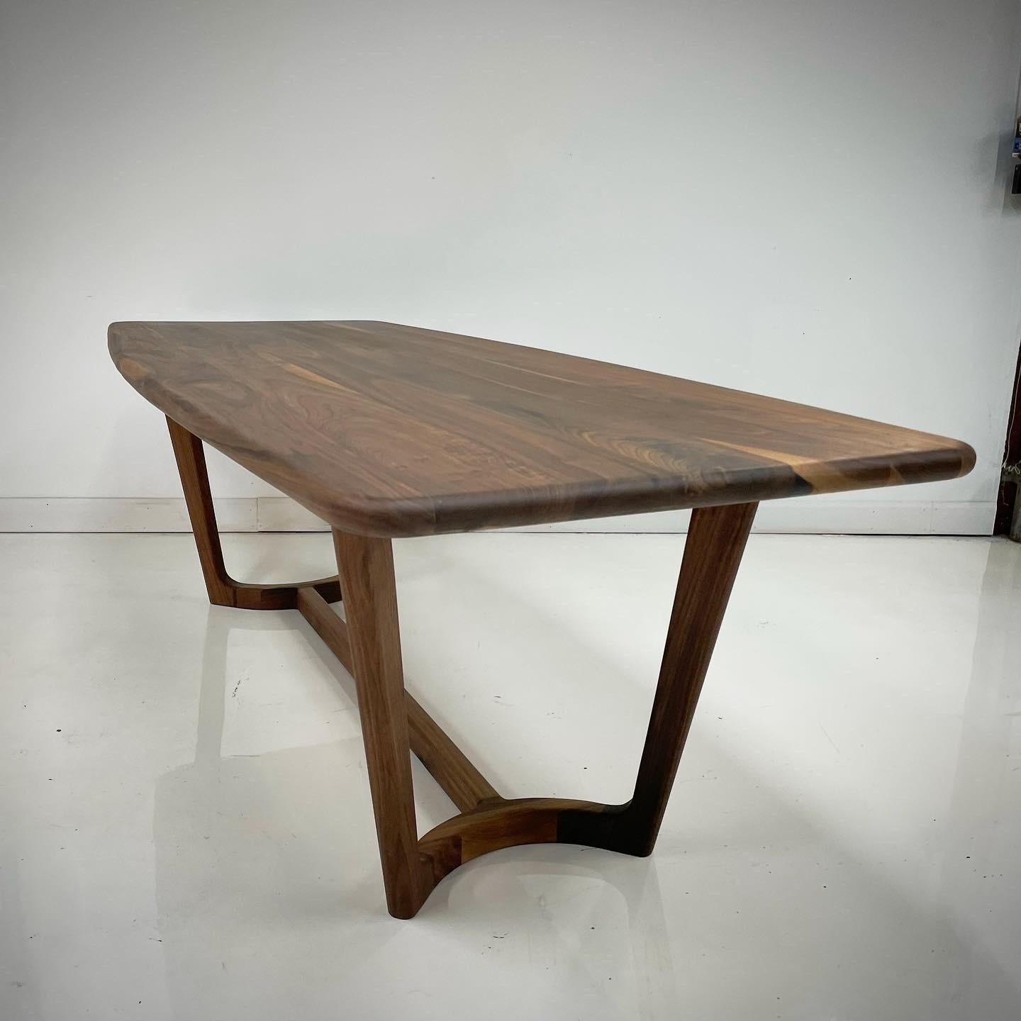 Canadian Modern Ebonized Ash Hilda Dining Table From The Signature Series by Pompous Fox For Sale