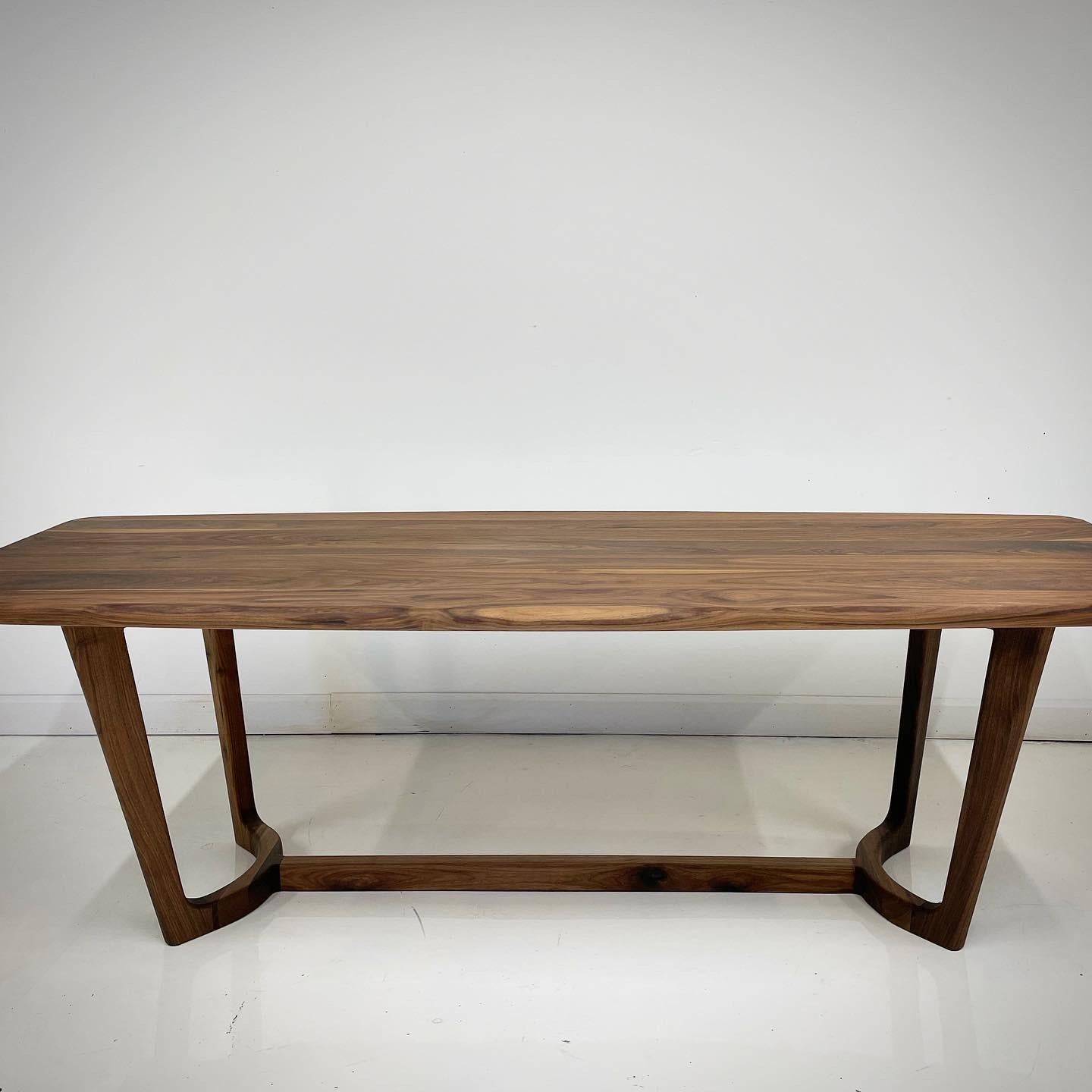 Hand-Crafted Modern Ebonized Ash Hilda Dining Table From The Signature Series by Pompous Fox For Sale