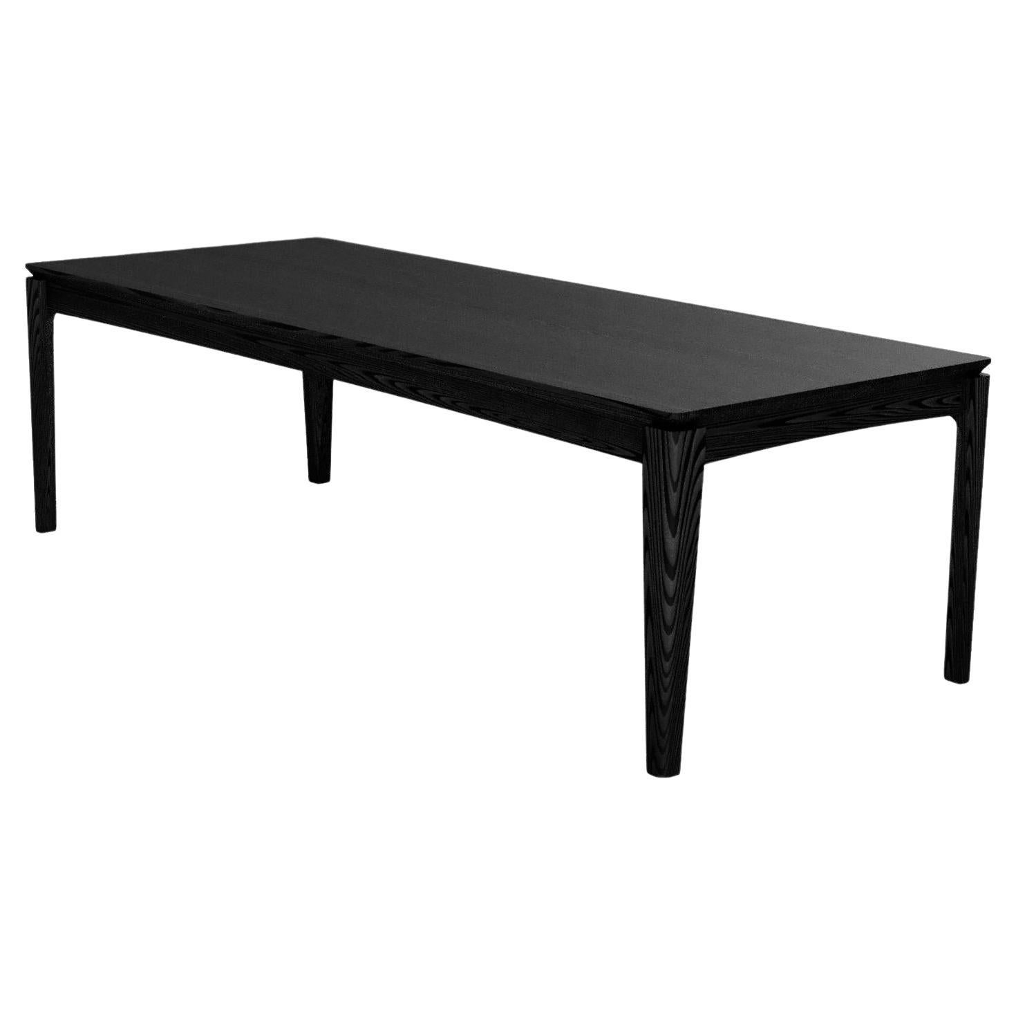 Modern Ebonized Ash Loki Dining Table from the Signature Series by Pompous Fox For Sale