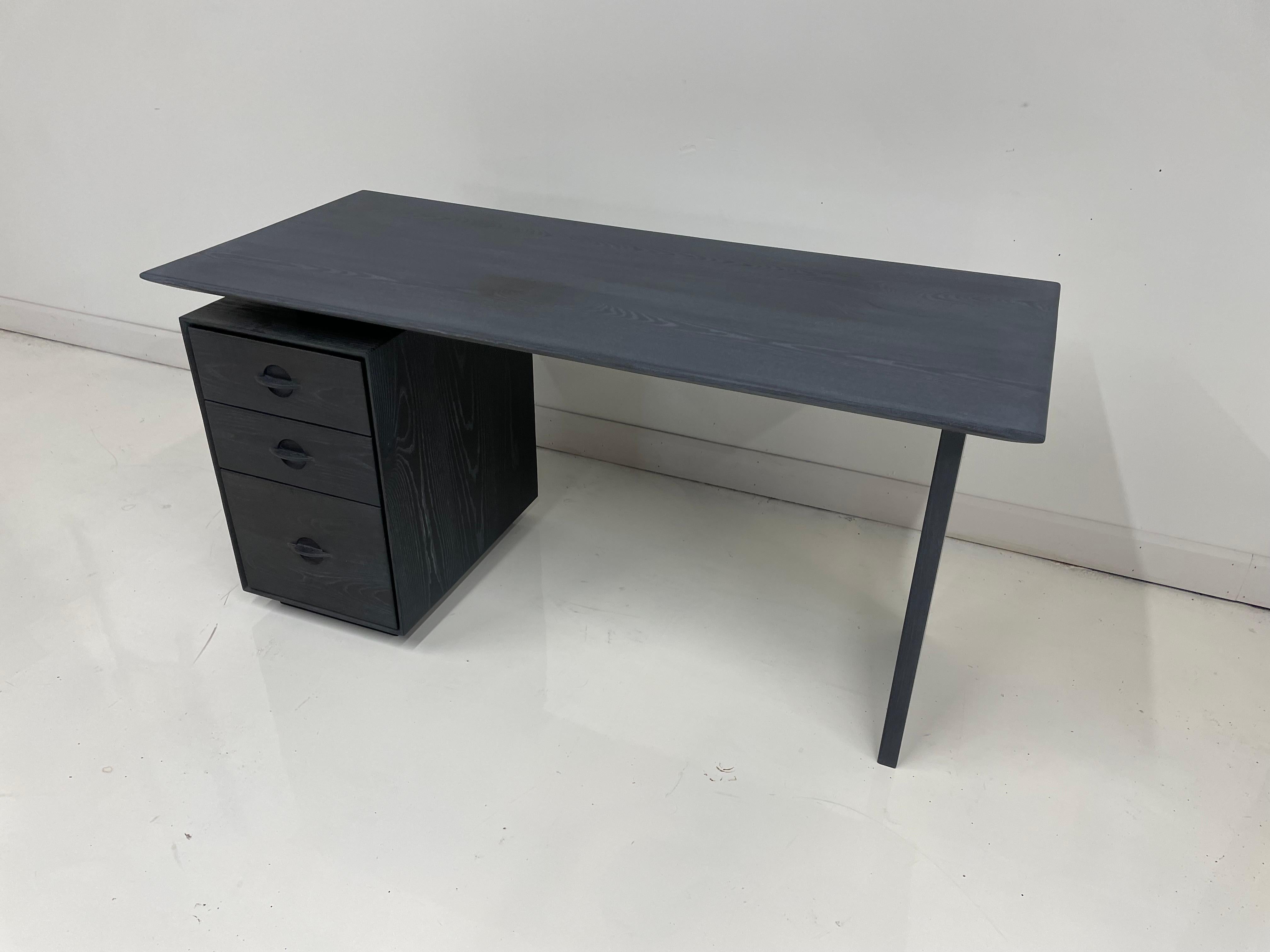 Contemporary Modern Ebonized Ash Odin Desk from the Signature Series by Pompous Fox For Sale