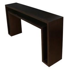 Modern Ebonized Cerused Oak Console Table, Billy Baldwin