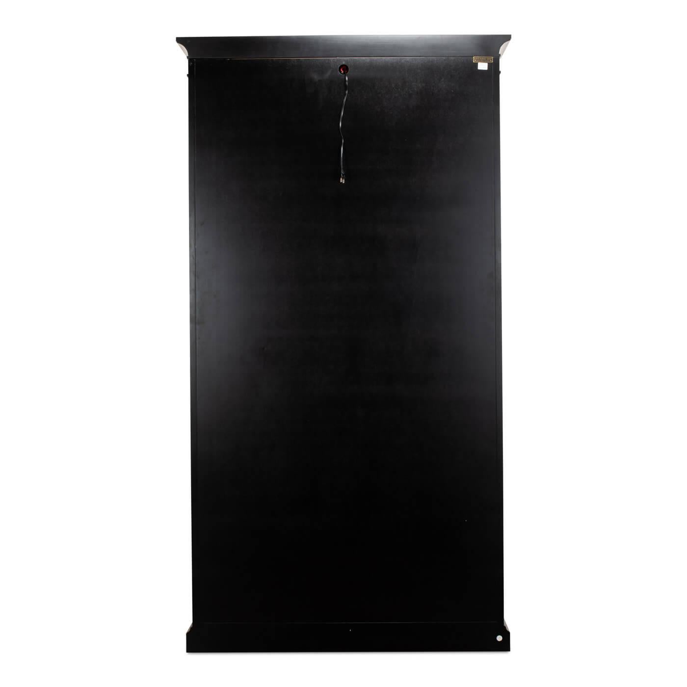 Modern Ebonized Glass Door Bookcase In New Condition For Sale In Westwood, NJ