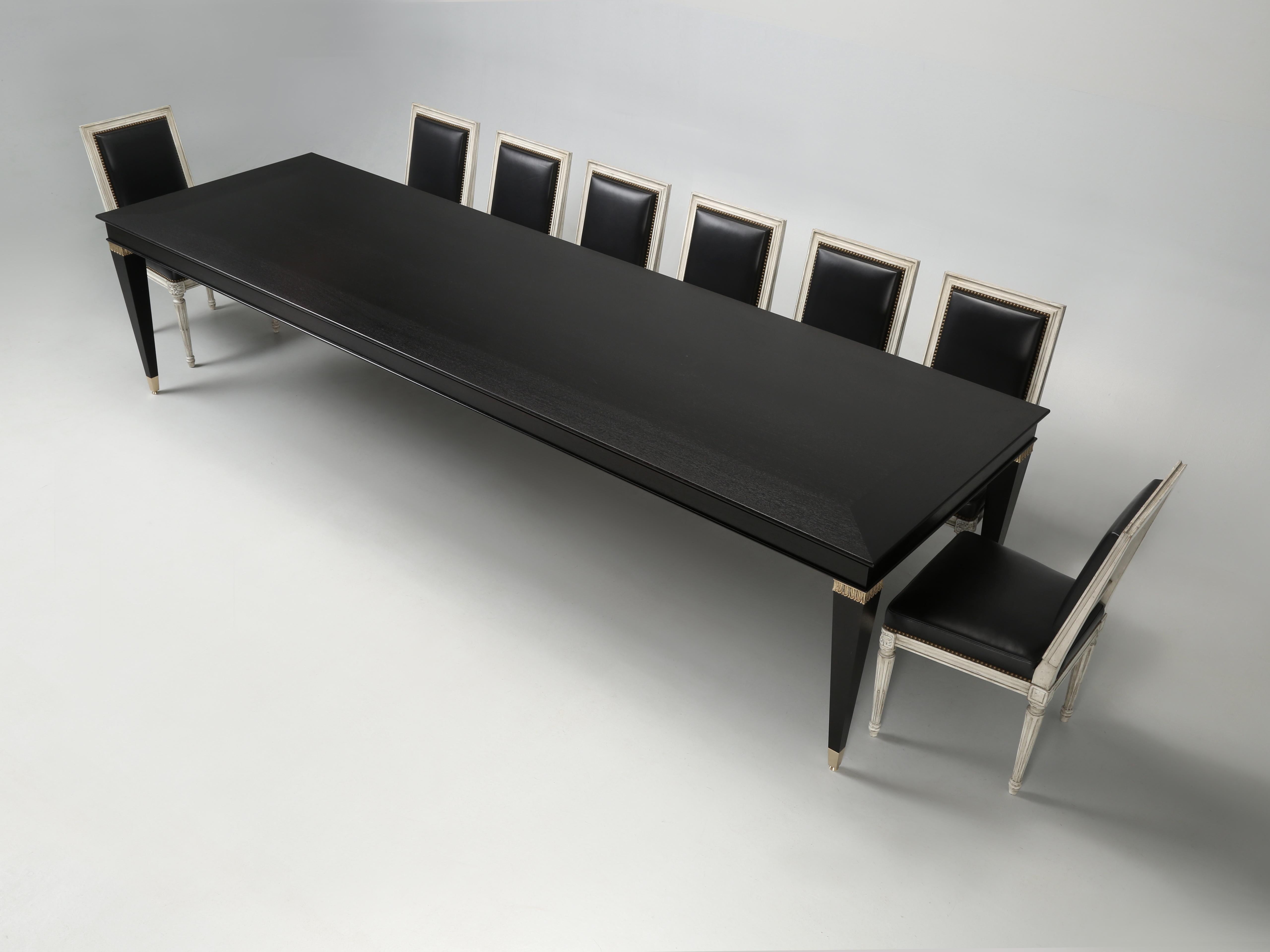 Contemporary Modern Ebonized Mahogany Dining Table That Seat (14) Comfortably Optional Sizes For Sale