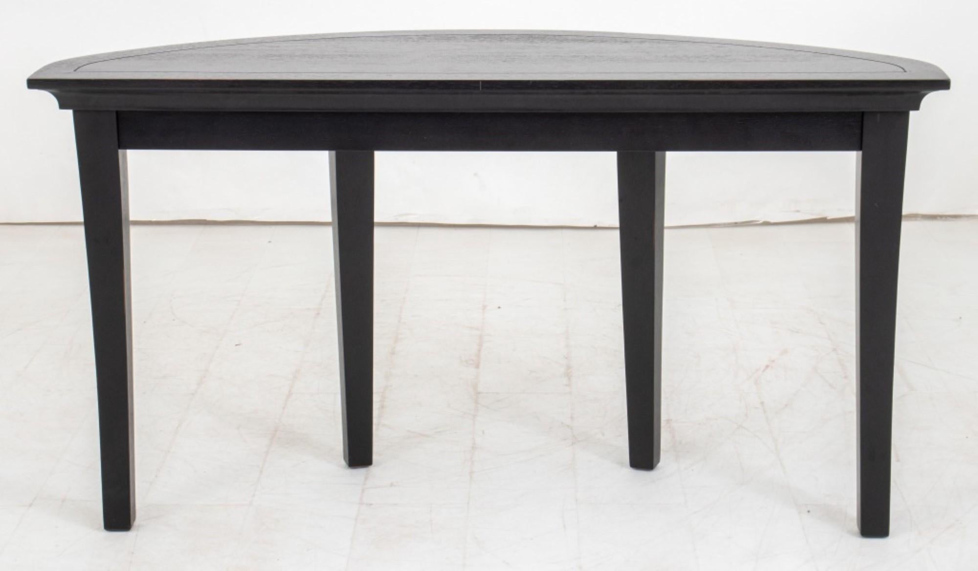 Modern Ebonized Wood Demilune Table. Provenance: From the 50 East 89th Street estate of a 20th-century photography collector.

Dealer: S138XX