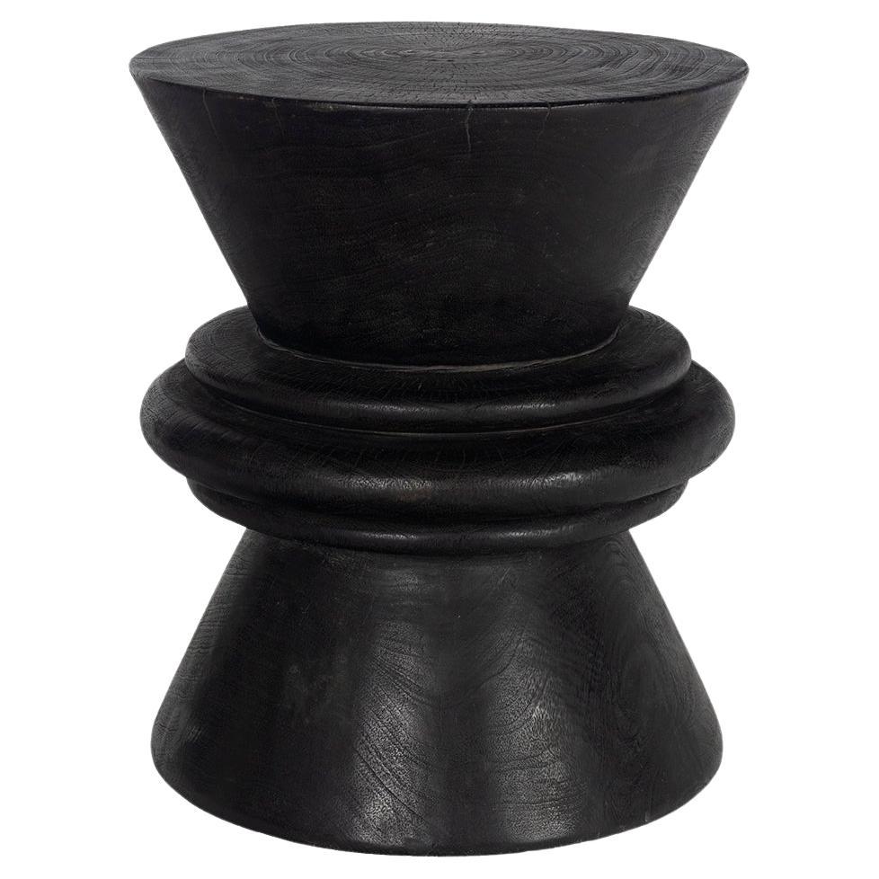 Modern Ebonized Wood Side Table im Angebot