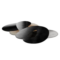 Modern Eclectic Rug with Hand-Tufted Botanical Silk