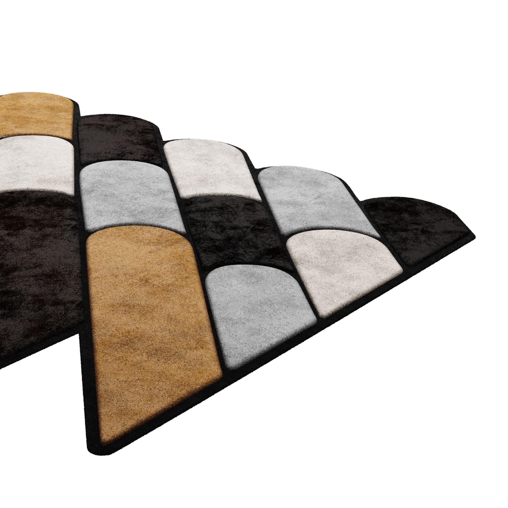 Moderner eklektischer Teppich mit handgetufteter botanischer Seide (Portugiesisch) im Angebot