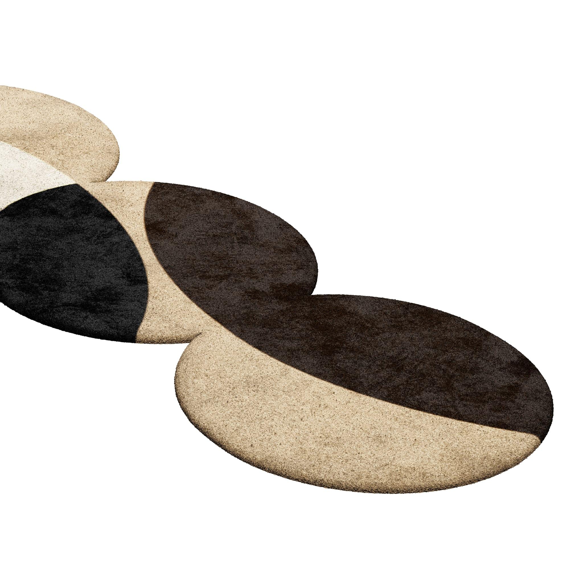 Moderner eklektischer Teppich mit handgetufteter botanischer Seide (Portugiesisch) im Angebot