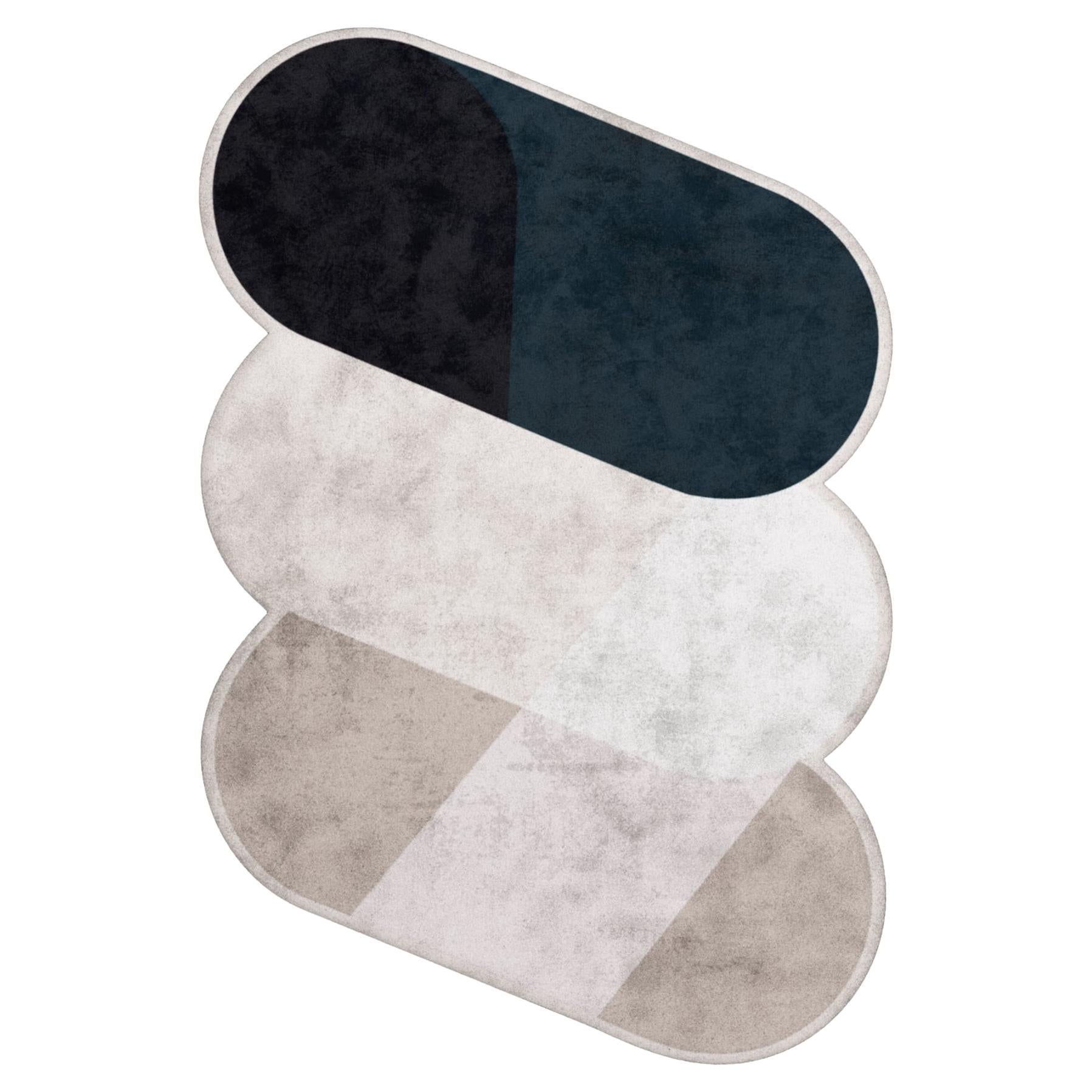 Modern Eclectic Rug with Hand Tufted Botanical Silk