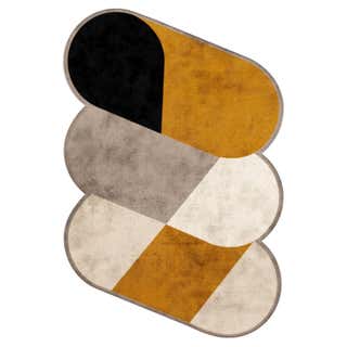 21h Century Modern Memphis Style Wave Rug In Handwoven New Zealand Wool ...