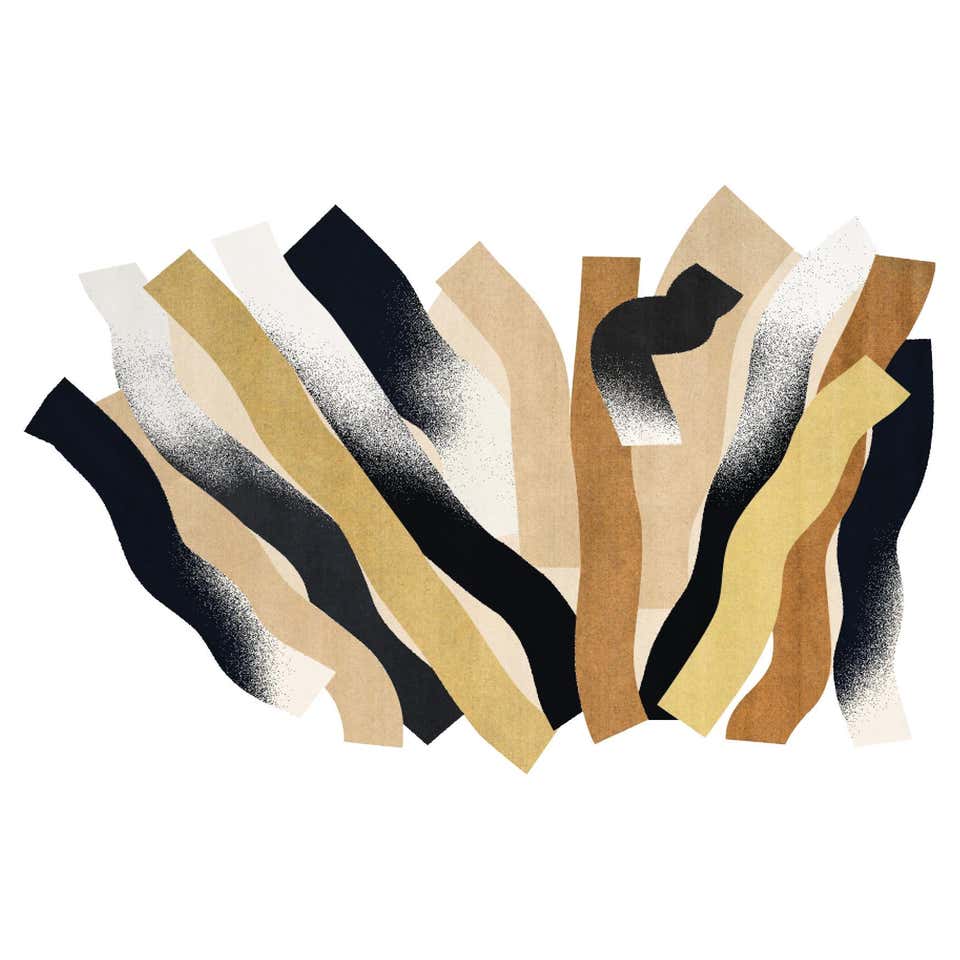 Miro Rug in Hand-Tufted Wool and Botanical Silk For Sale at 1stDibs