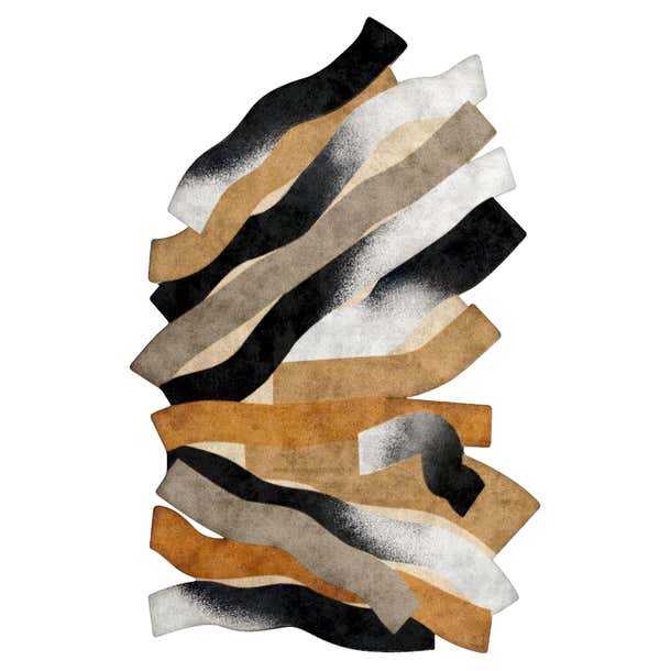 Modern Eclectic Memphis Design Style Rug with Hand-Tufted Botanical ...
