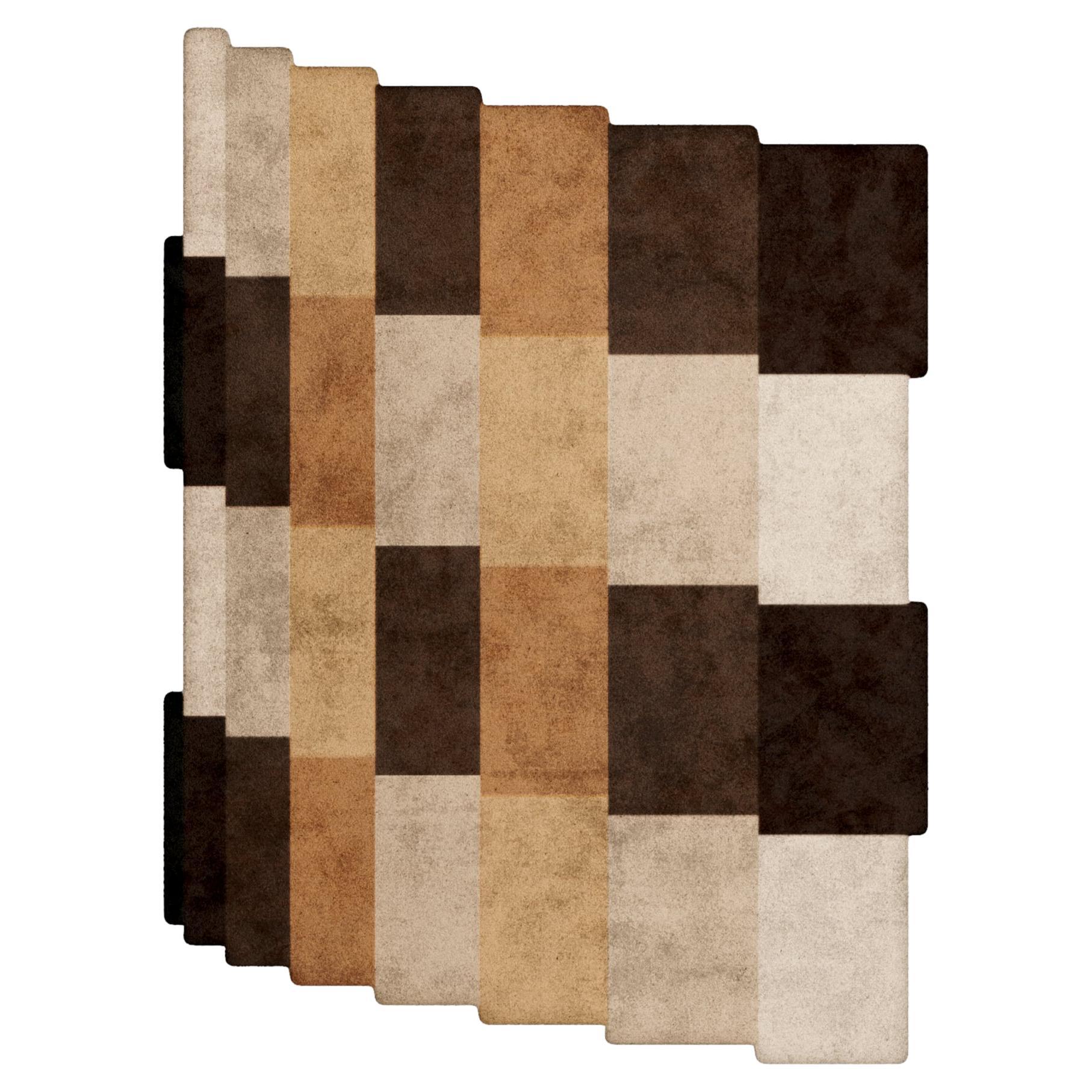 Modern Eclectic Rug with Hand-Tufted Botanical Silk For Sale