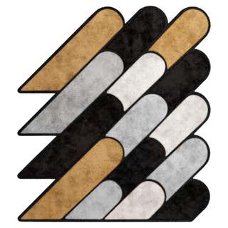 21h Century Modern Memphis Style Wave Rug In Handwoven New Zealand Wool ...