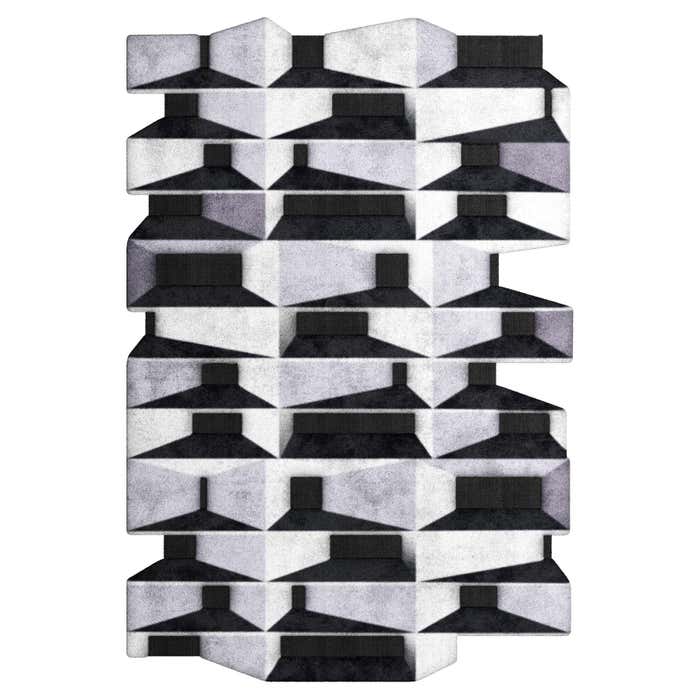 Modern Eclectic Memphis Design Style Rug with Hand-Tufted Botanical ...