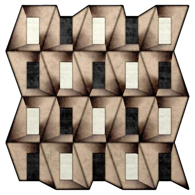 Modern Eclectic Memphis Design Style Rug with Hand Tufted Botanical ...