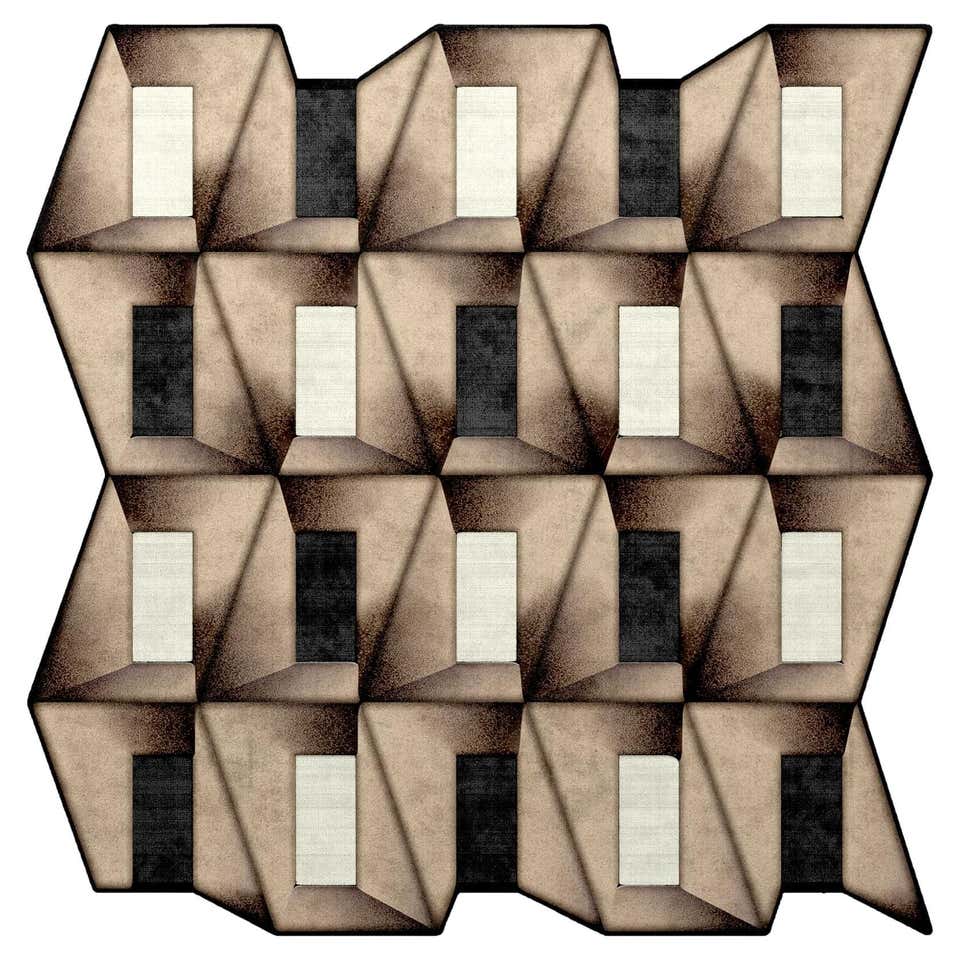 Modern Eclectic Memphis Design Style Rug with Hand Tufted Botanical ...