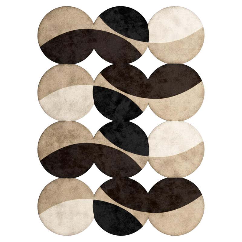 Modern Eclectic Memphis Design Style Rug with Hand-Tufted Botanical ...