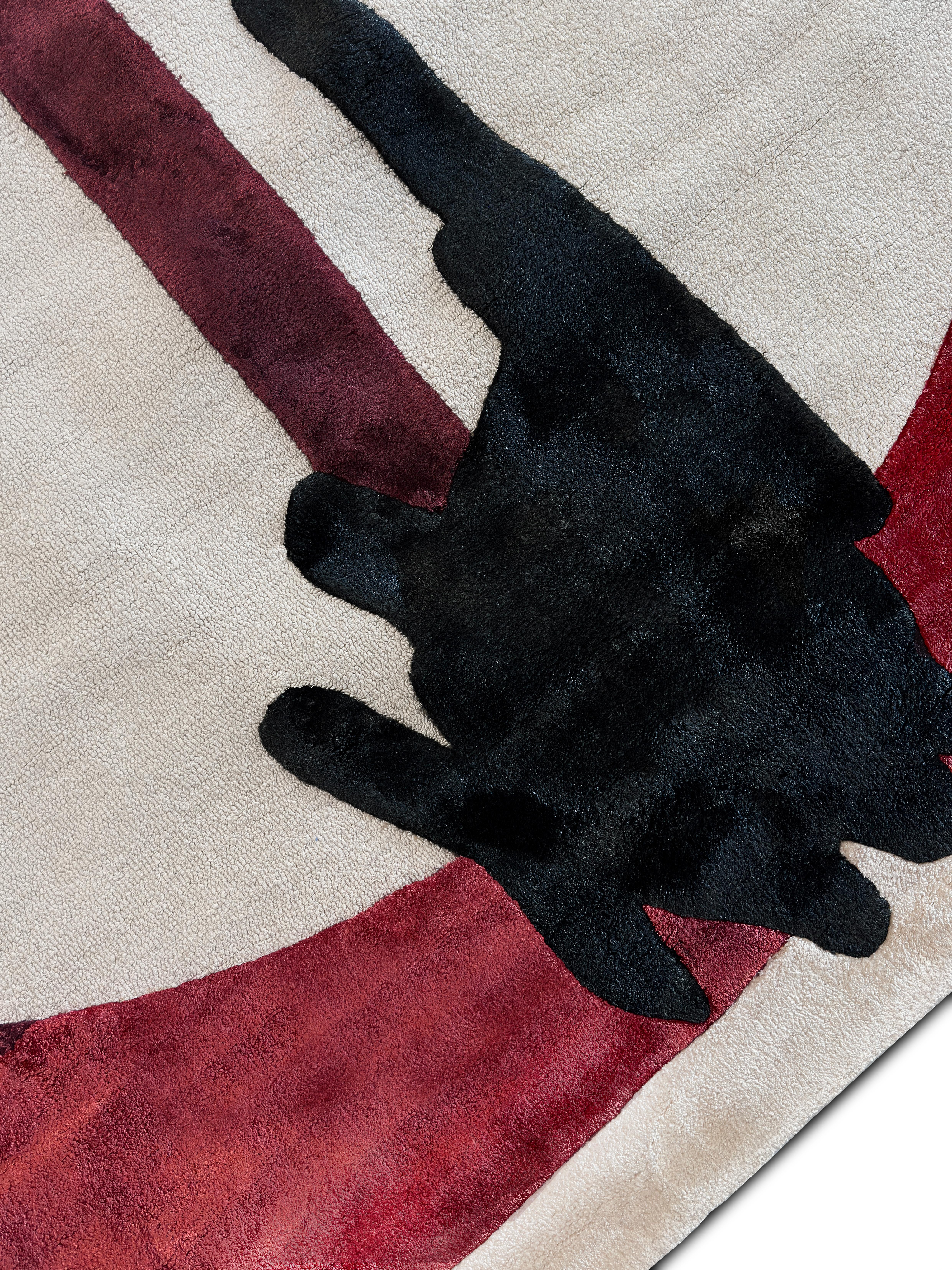 Alfombra moderna ecológica hecha a mano con diseño vanguardista Moderno en venta